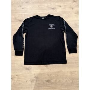 HARLEY DAVIDSON Embroidered WILLIE G SKULL Long Sleeve Shirt MENS XL Black
